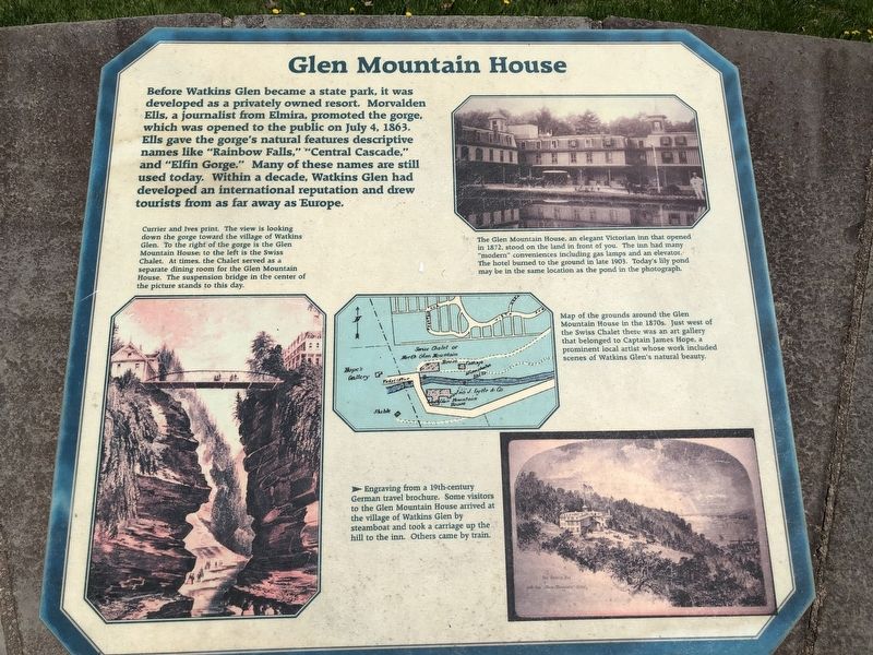 Glen Mountain House Marker image. Click for full size.
