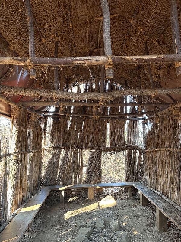 The Longhouse Marker - longhouse interior image. Click for full size.