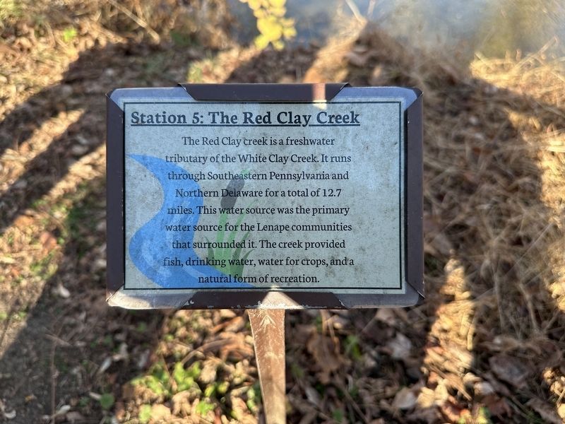 The Red Clay Creek Marker image. Click for full size.