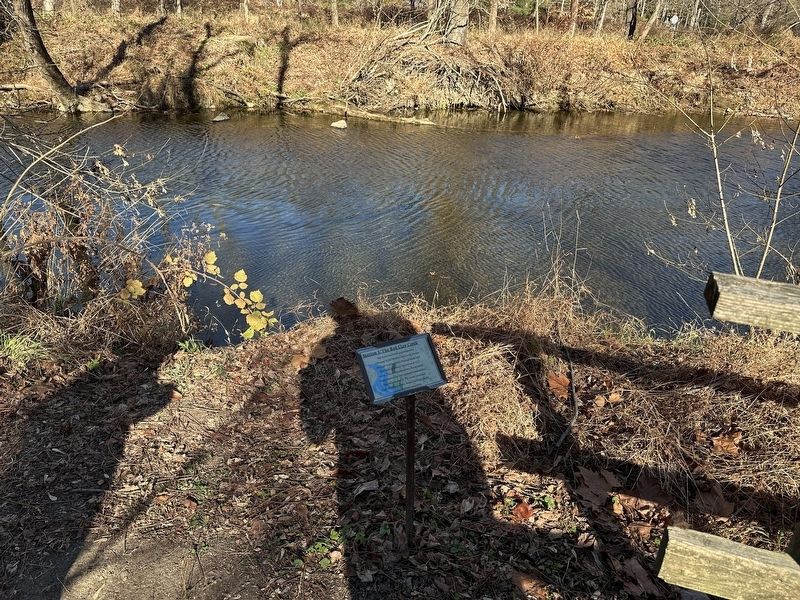The Red Clay Creek Marker - wide view image. Click for full size.