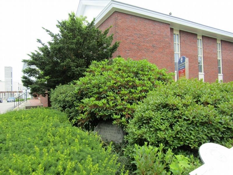 First Meeting House Marker. Click for full size. First Meeting House Marker image. Click for full size.