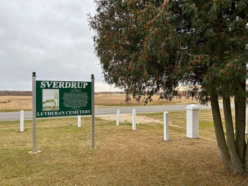 Sverdrup Lutheran Cemetery Marker. Click for full size. Sverdrup Lutheran Cemetery Marker image. Click for full size.