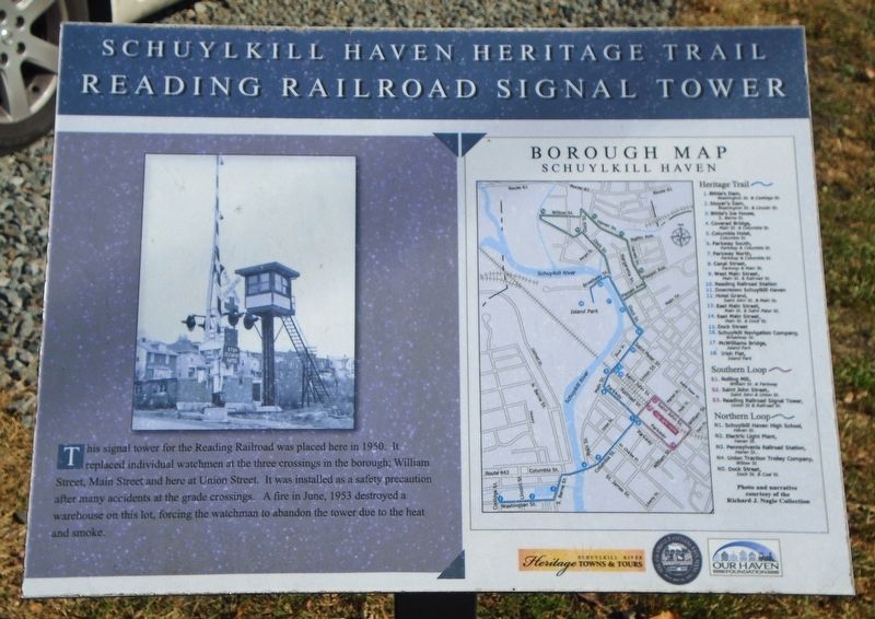 Reading Railroad Signal Tower Marker image. Click for full size.