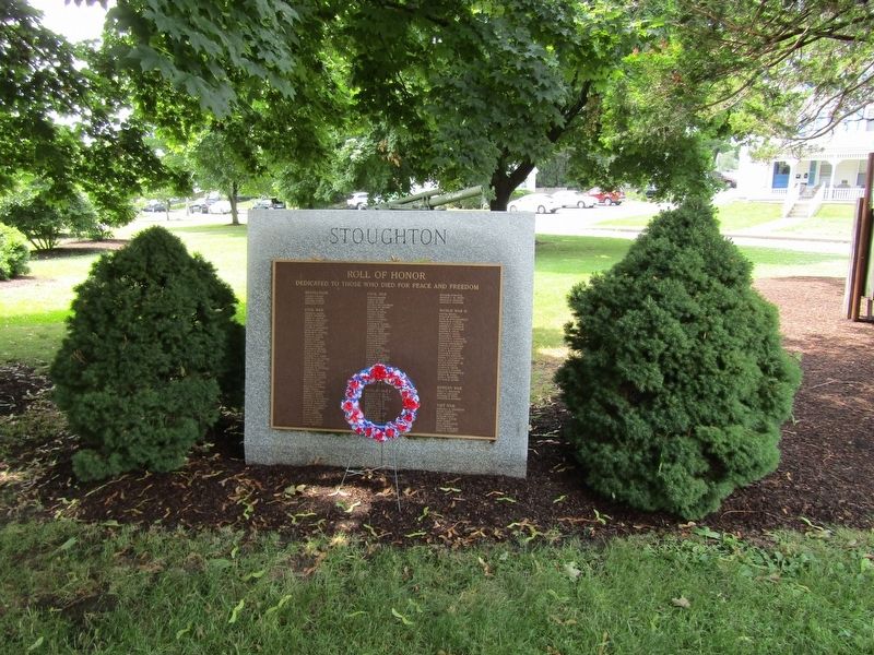 Stoughton Roll of Honor. Click for full size. Stoughton Roll of Honor image. Click for full size.