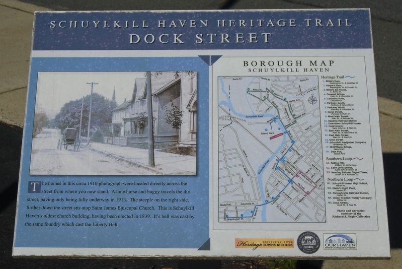 Dock Street Marker. Click for full size. Dock Street Marker image. Click for full size.