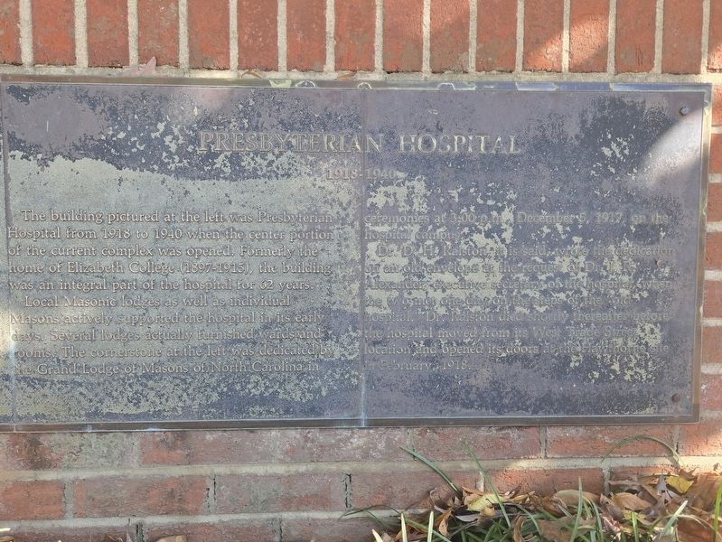Presbyterian Hospital Marker image. Click for full size.