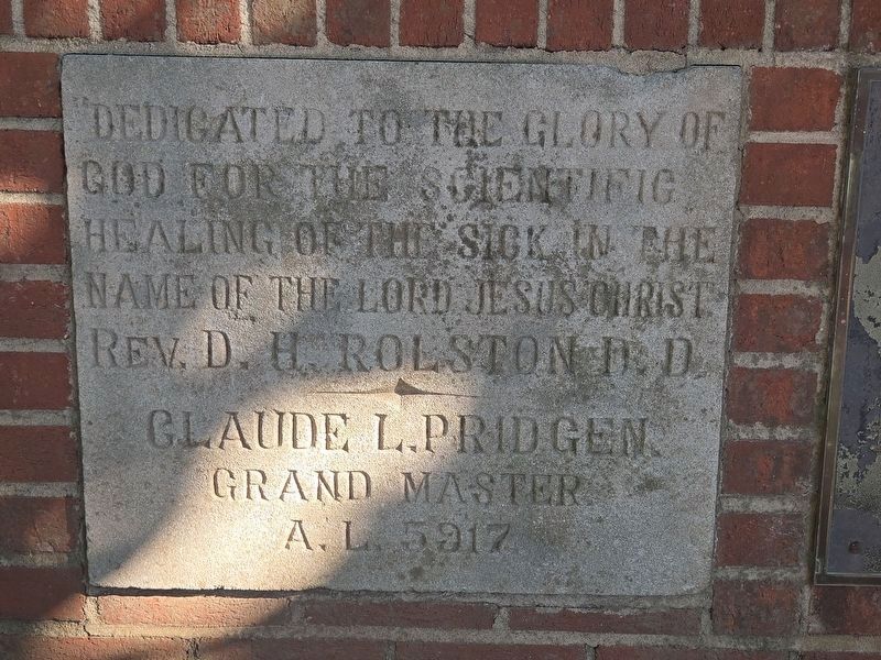 Old Presbyterian Hospital Cornerstone image. Click for full size.