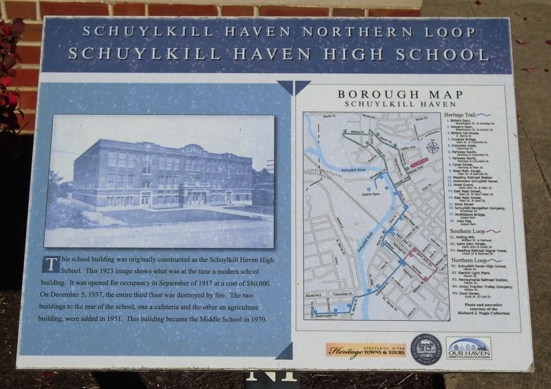 Schuylkill Haven High School Marker. Click for full size. Schuylkill Haven High School Marker image. Click for full size.