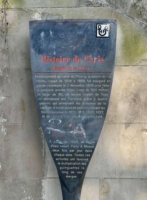 La Bassin de Villette Marker. Click for full size. La Bassin de Villette Marker image. Click for full size.