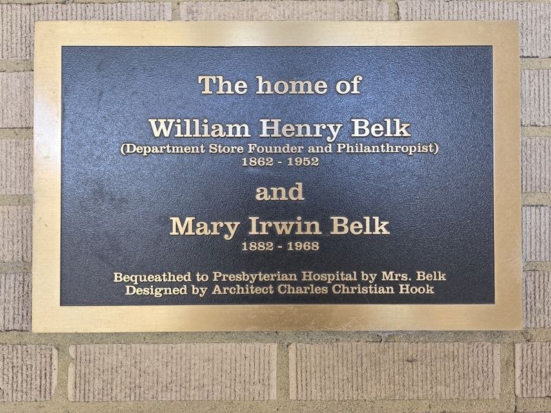 The Home of William Henry Belk Marker image. Click for full size.