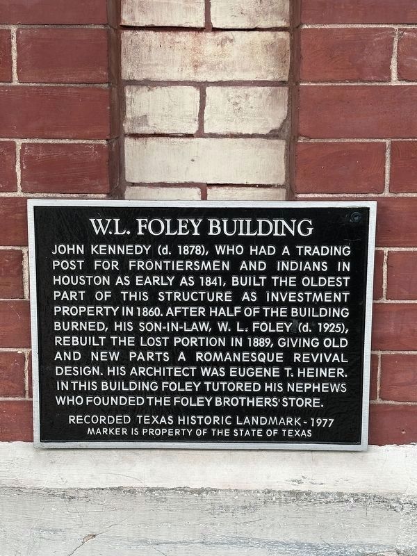 W. L. Foley Building Marker. Click for full size. W. L. Foley Building Marker image. Click for full size.