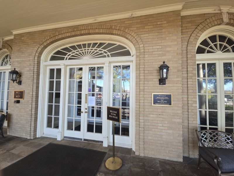 William Henry Belk Home Marker and front entrance image. Click for full size.