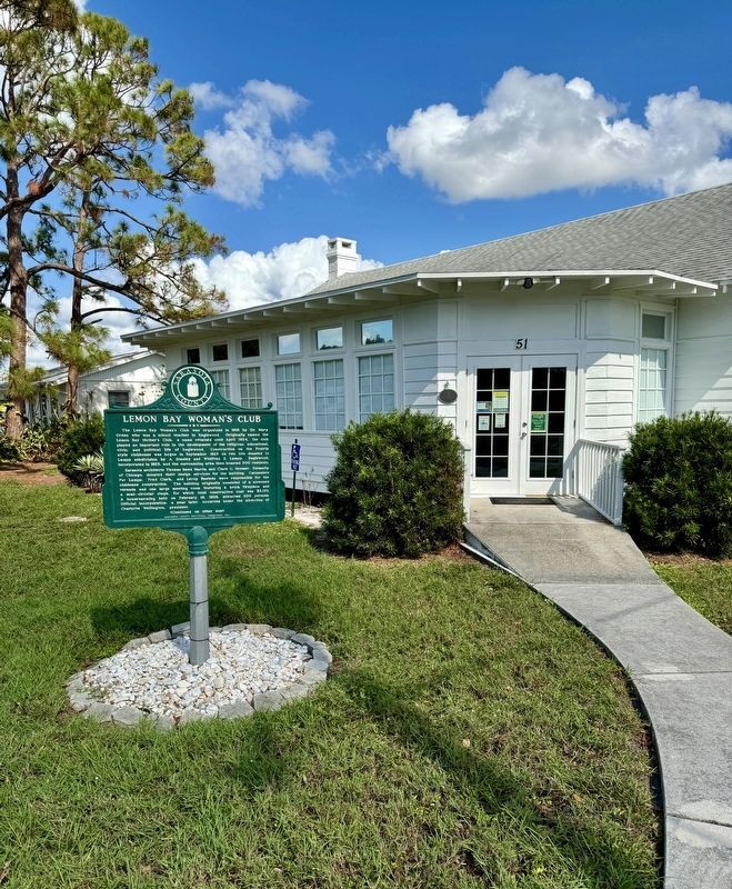 Lemon Bay Woman’s Club Marker. Click for full size. Lemon Bay Woman’s Club Marker image. Click for full size.