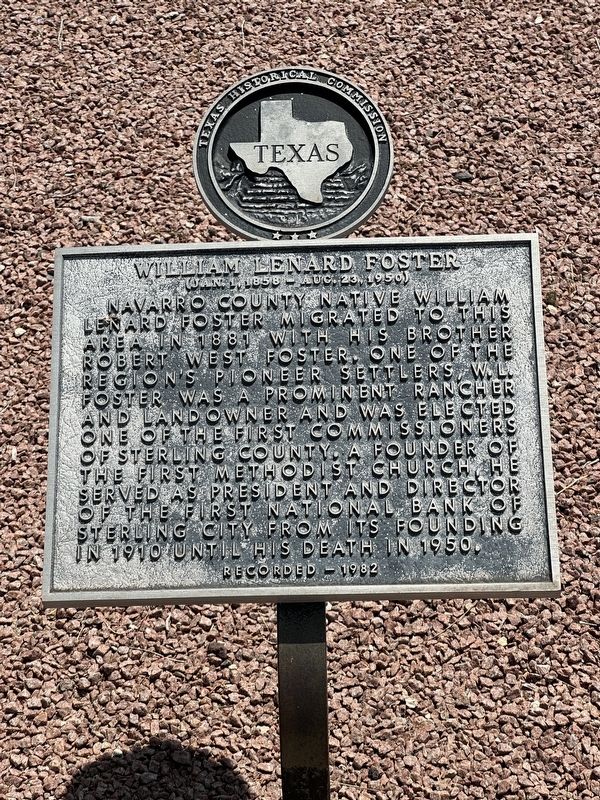William Lenard Foster Marker. Click for full size. William Lenard Foster Marker image. Click for full size.