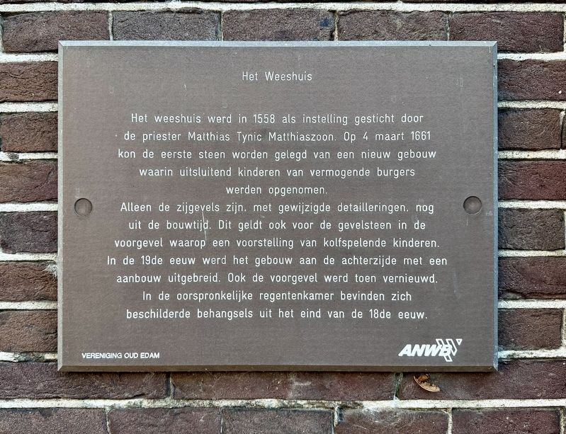 Het Weeshuis / The Orphanage Marker. Click for full size. Het Weeshuis / The Orphanage Marker image. Click for full size.
