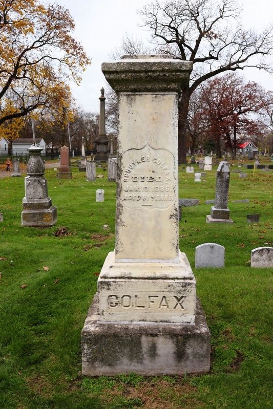 Schuyler Colfax Grave. Click for full size. Schuyler Colfax Grave image. Click for full size.