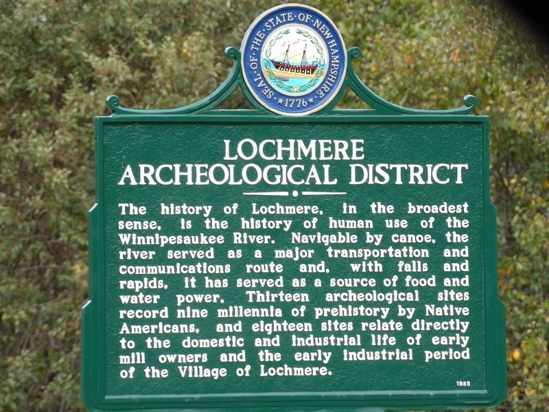Lochmere Archeological District Marker. Click for full size. Lochmere Archeological District Marker image. Click for full size.