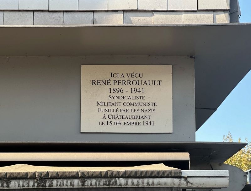 René Perrouault Marker. Click for full size. René Perrouault Marker image. Click for full size.