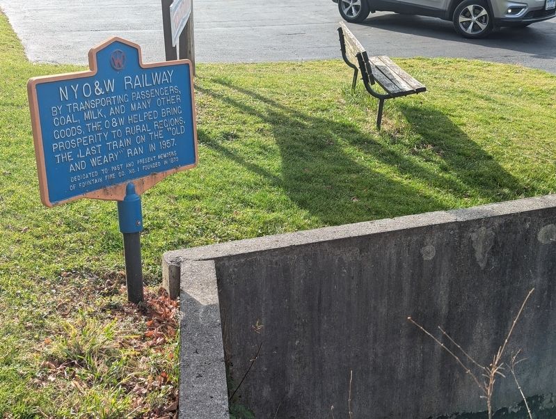 N Y O & W Railway Marker area location. Click for full size. N Y O & W Railway Marker area location image. Click for full size.