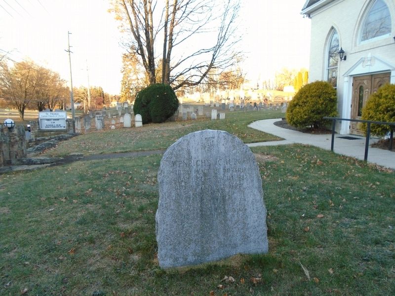 Wenrich's Church Third Location Marker. Click for full size. Wenrich's Church Third Location Marker image. Click for full size.