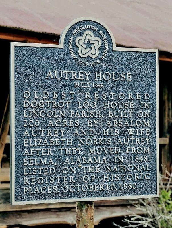 Autrey House Marker. Click for full size. Autrey House Marker image. Click for full size.