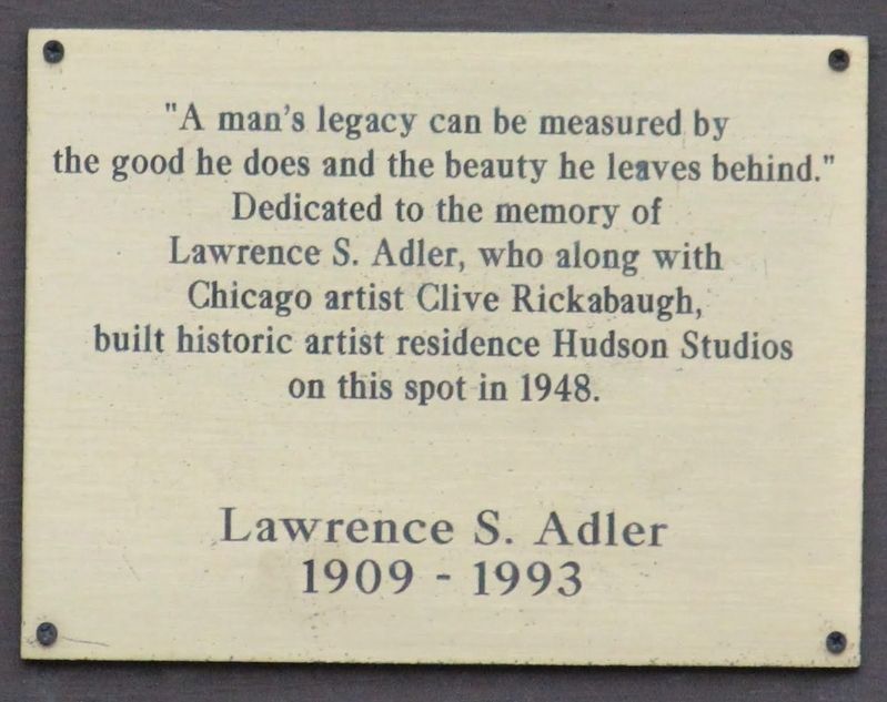 Lawrence S. Adler Marker image. Click for full size.