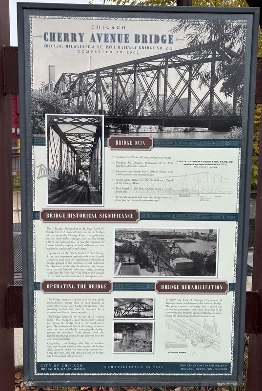 Cherry Avenue Bridge Marker. Click for full size. Cherry Avenue Bridge Marker image. Click for full size.