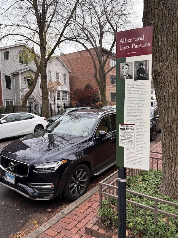 Albert and Lucy Parsons Marker. Click for full size. Albert and Lucy Parsons Marker image. Click for full size.