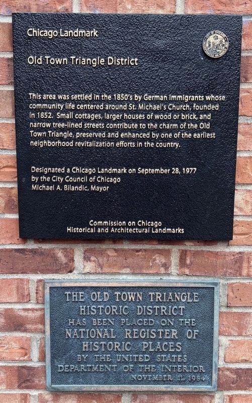 Old Town Triangle District Marker image. Click for full size.