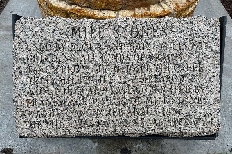 Mill Stones Marker image. Click for full size.