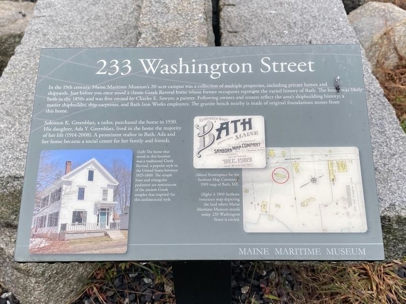 233 Washington Street marker image. Click for full size.
