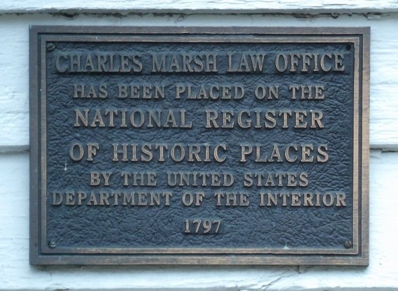 Charles Marsh Law Office Marker. Click for full size. Charles Marsh Law Office Marker image. Click for full size.