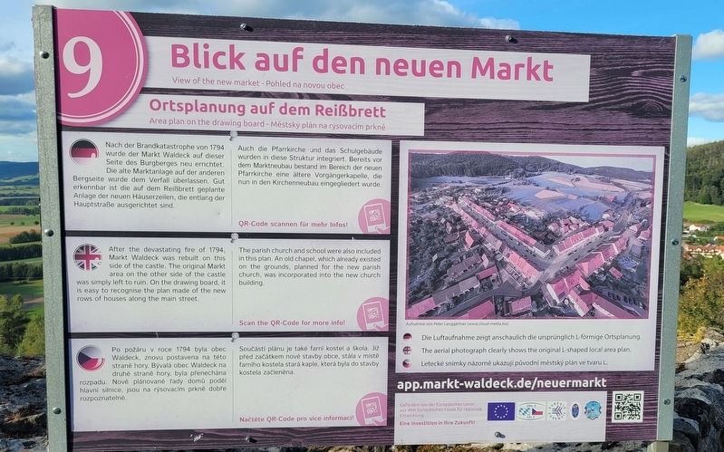 Blick auf den neuen Markt / View of the new market / Pohled na novou obec Marker image. Click for full size.