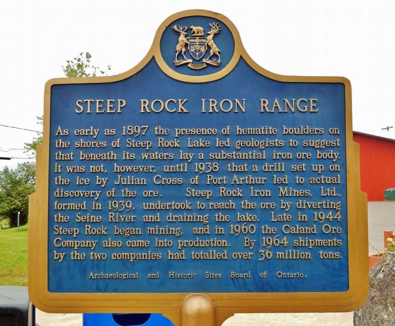 Steep Rock Iron Range Marker image. Click for full size.