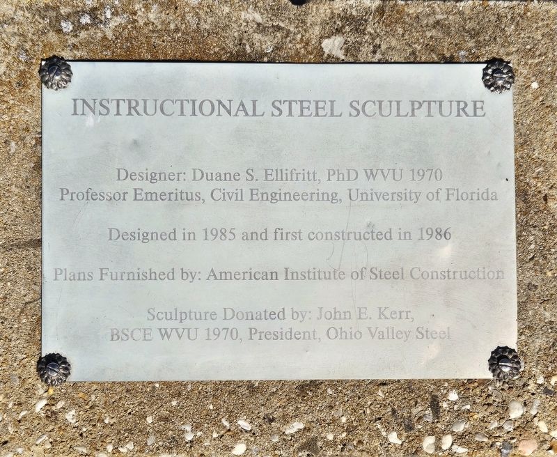 Instructional Steel Sculpture Marker image. Click for full size.