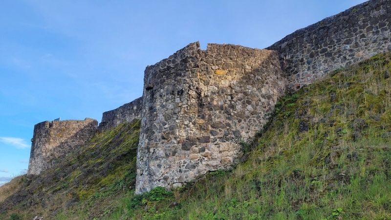 The northern view of the main exterior walls of the castle. Click for full size. The northern view of the main exterior walls of the castle image. Click for full size.