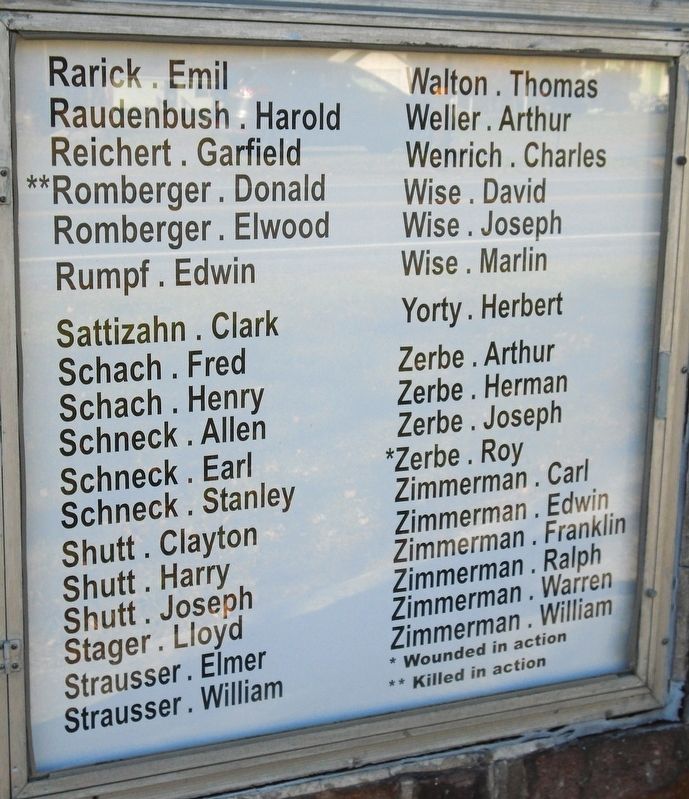 World War II Honor Roll Marker image. Click for full size.