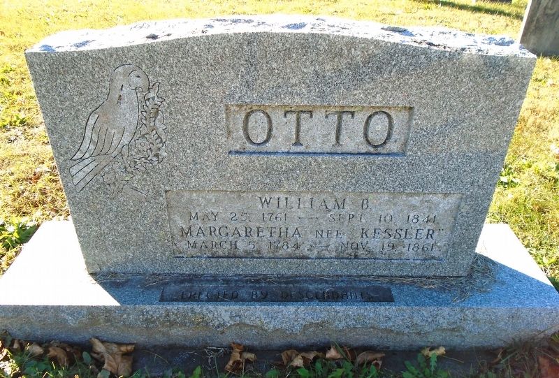 William B. and Margaretha Kessler Otto Marker. Click for full size. William B. and Margaretha Kessler Otto Marker image. Click for full size.