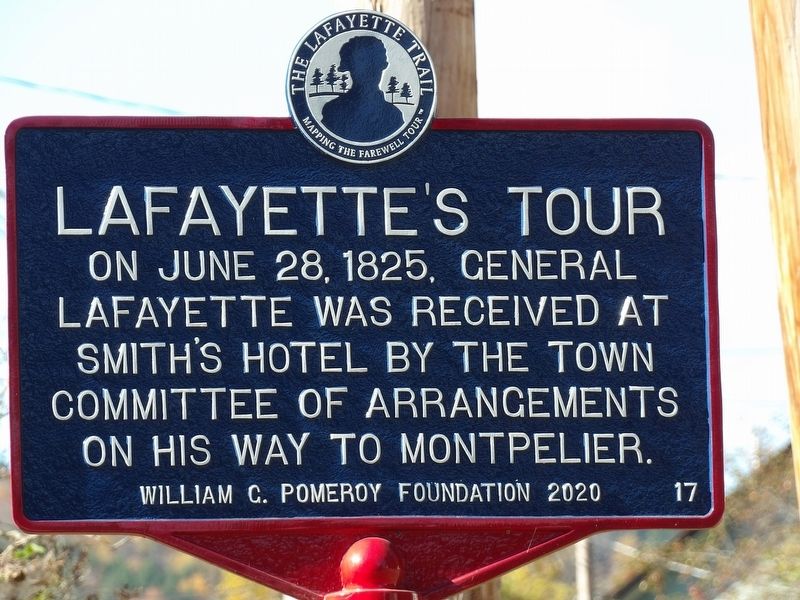 Lafayette's Tour Marker image. Click for full size.