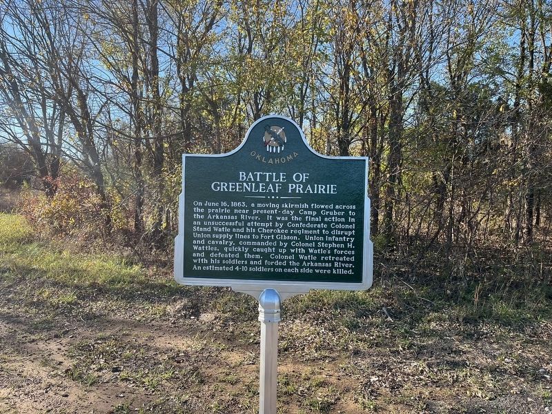 Battle of Greenleaf Prairie Marker image. Click for full size.