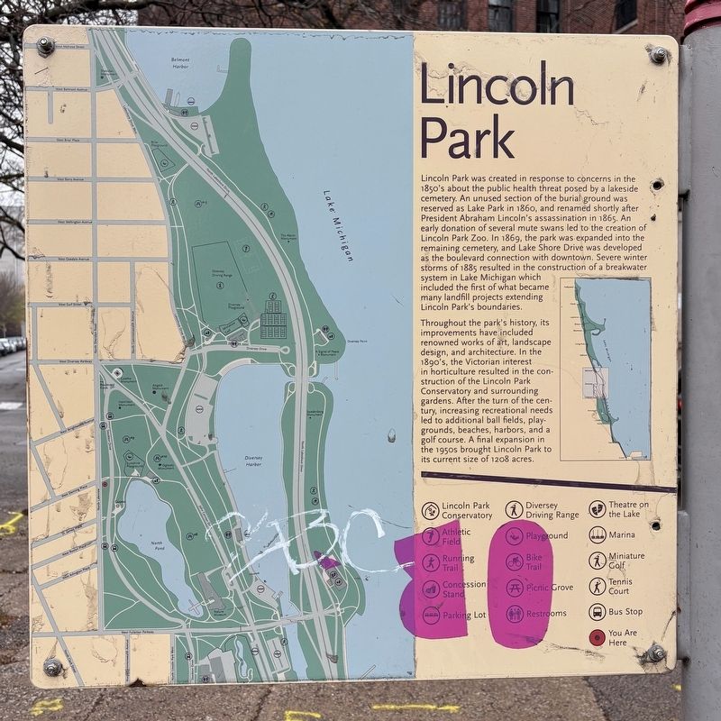 Lincoln Park Marker image. Click for full size.