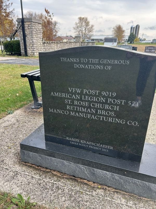 Saint Rosa Cemetery Veterans Memorial image. Click for full size.