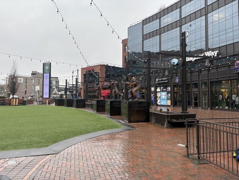 Five Cubs statues in Gallagher Way. Click for full size. Five Cubs statues in Gallagher Way image. Click for full size.