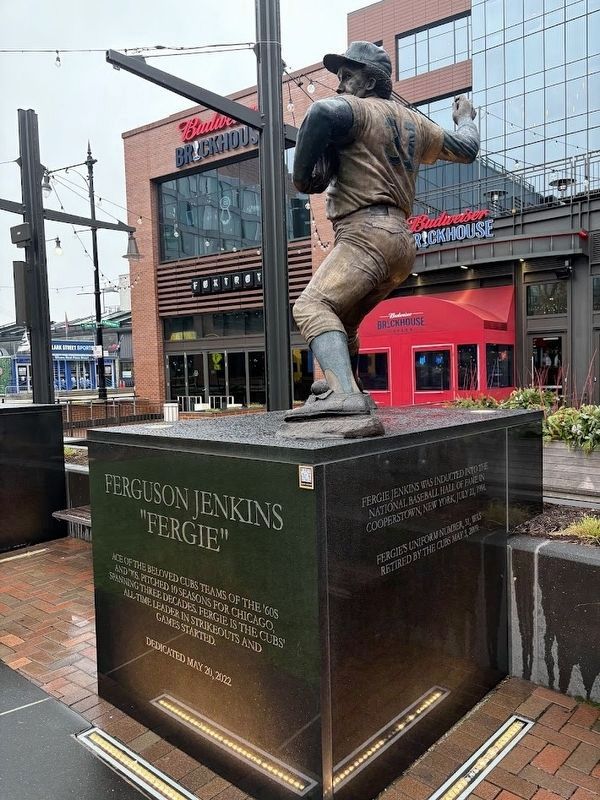 Ferguson Jenkins statue image. Click for full size.