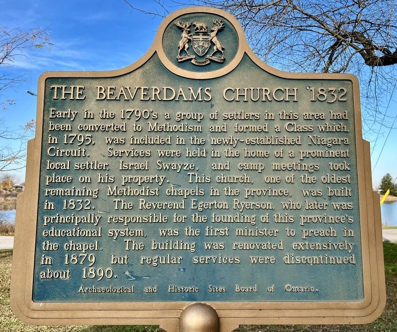 The Beaverdams Church 1832 Marker image. Click for full size.