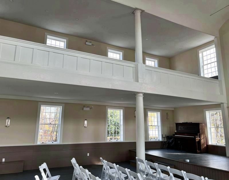 The Beaverdams Church, restored interior image. Click for full size.