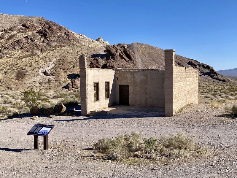 Rhyolite Jail and Marker. Click for full size. Rhyolite Jail and Marker image. Click for full size.