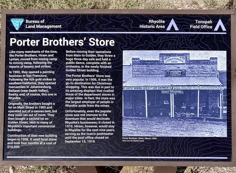 Porter Brothers' Store Marker. Click for full size. Porter Brothers' Store Marker image. Click for full size.