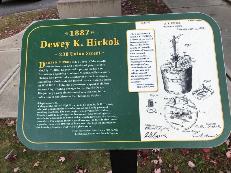 Dewey K. Hickok Marker. Click for full size. Dewey K. Hickok Marker image. Click for full size.