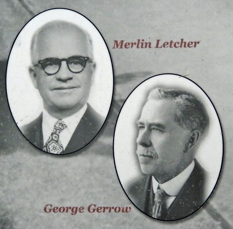 Marker detail: Merlin Letcher & George Gerrow. Click for full size. Marker detail: Merlin Letcher & George Gerrow image. Click for full size.